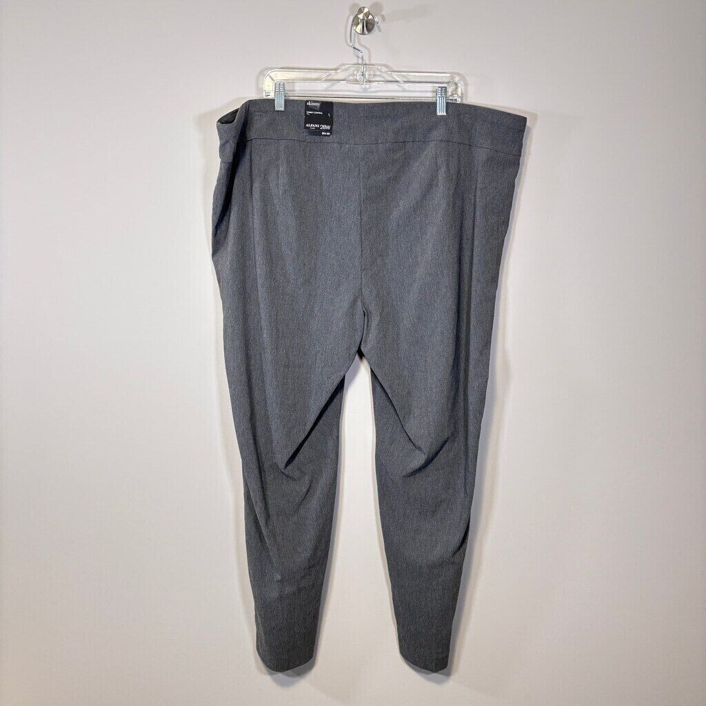 Alfani Plus Size Grey Tummy-Control Pull-On Stretchy Dress Skinny Pants NWT