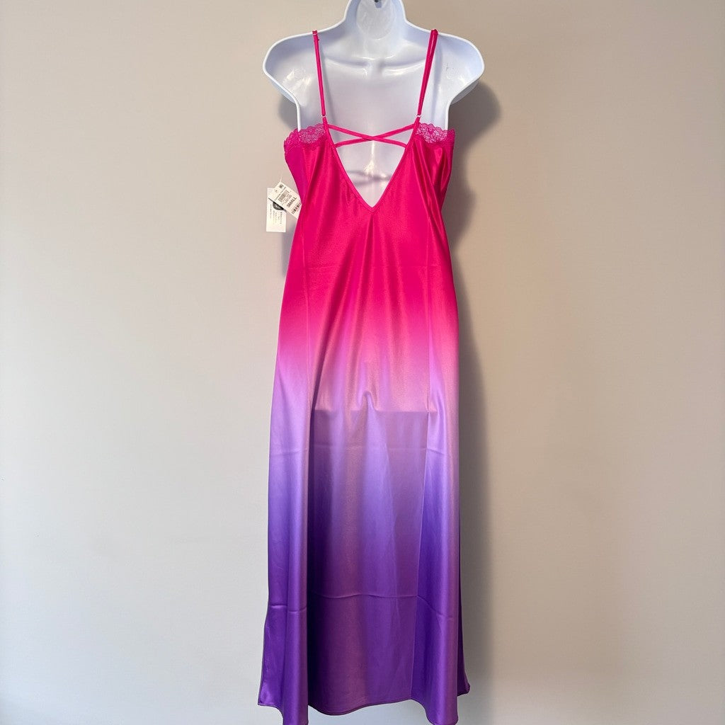 INC International Concepts Women's Small Pink Ombre Lace-Trim Nightgown NWT