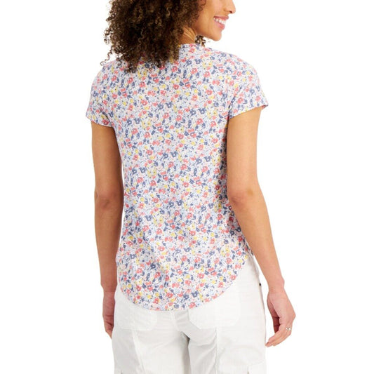 Style & Co. Women's Plus Size 4X Multi-Colored Floral Printed T-Shirt / Top NWT