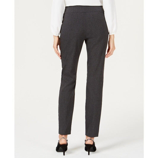 Alfani Petite Dark Grey Tummy-Control Pull-On Skinny Dress Pants NWT