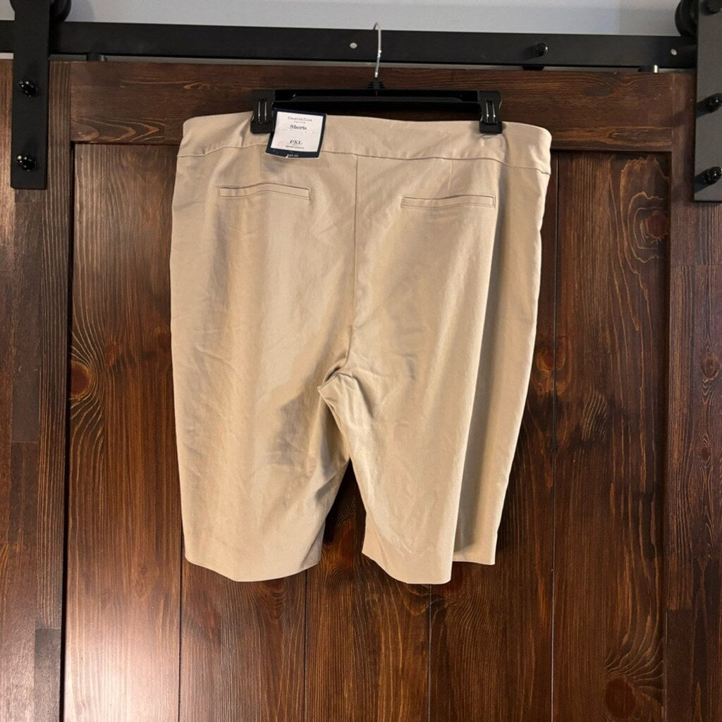 Charter Club Women's Size XL Petite Beige Pull-on Bermuda Casual Shorts NWT