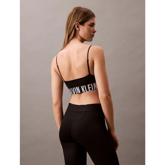 Calvin Klein Women's Black w/ White Logo Micro Unlined Bralette NWT