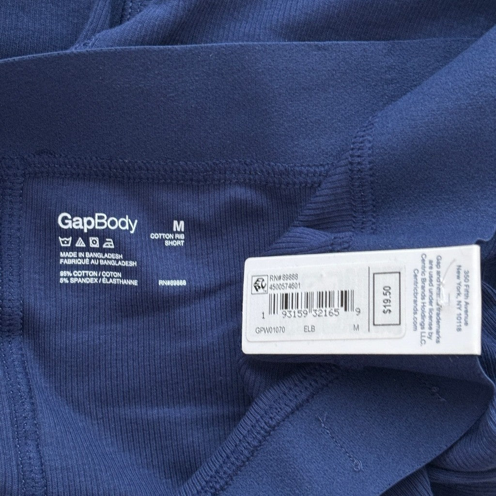 GAP GapBody Women's Medium Navy Logo Comfort High-Waist Shorts / Boxers NWT