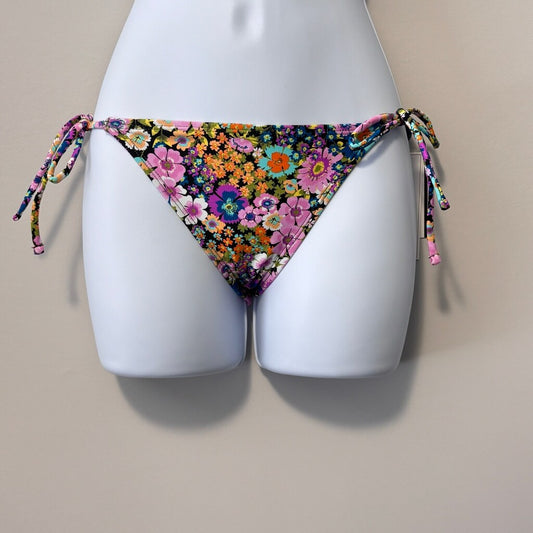 Salt + Cove Women's Multicolor Flower Burst Side-Tie Bikini Bottoms NWT