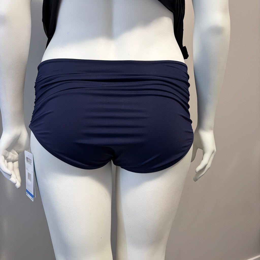 Coco Reef Women's Size XL Navy Blue Flattering High-Waist Bikini Bottoms NWT