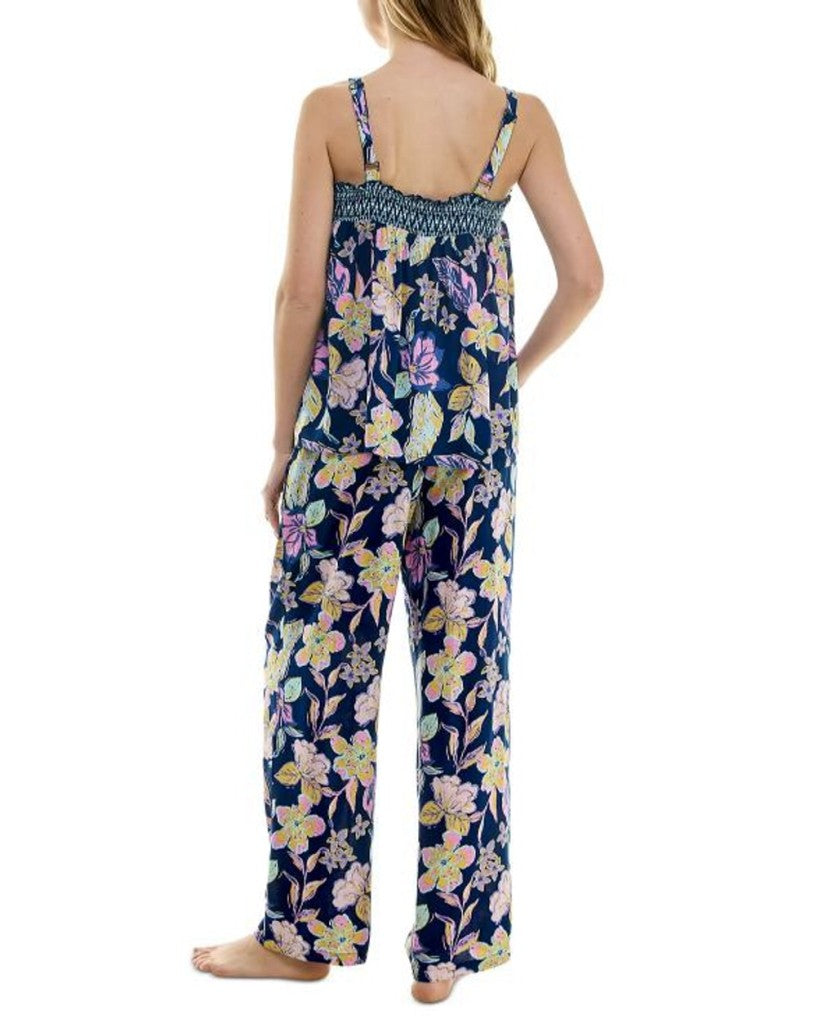 Roudelain Size Women's 2-Pc. Blue Smocked Cami & Pants Pajama Set NWT