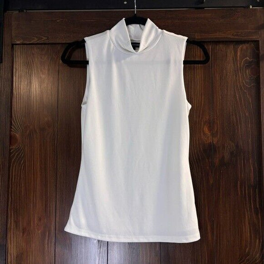 I.N.C. International Concepts Size XS White Stretchy Mock-Neck Tank Top NWOT