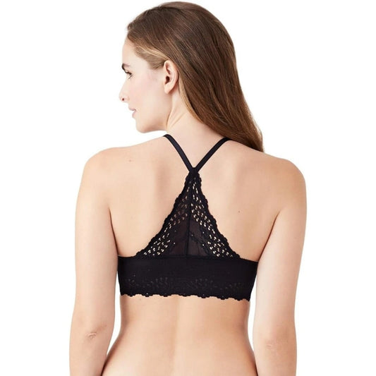 B.tempt'd by Wacoal Women's Black Inspired Eyelet Front Close Bra NWT