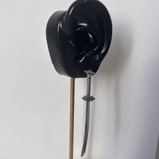 Samurai’s Moon Katana Warrior Alloy Pendant for Jewelry, Crafts & Cosplay NWT