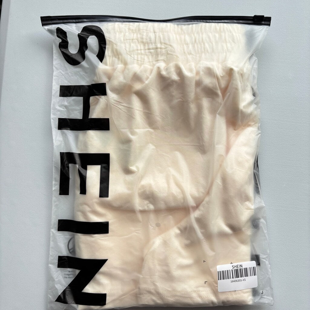 SHEIN Women's Size XS Yellow Elastic High-Waisted Athleisure Shorts NIB