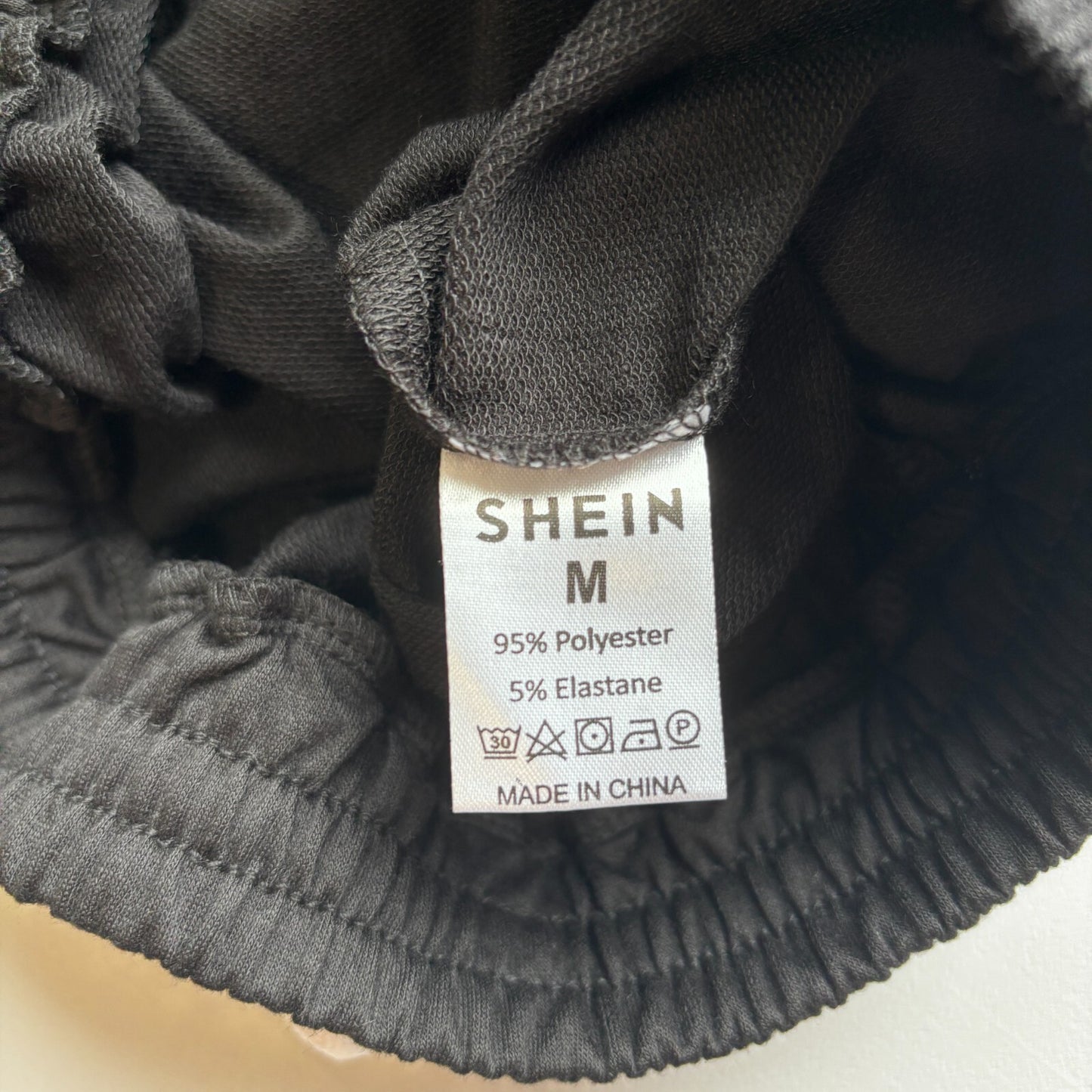 SHEIN Men's Flame Print Black Drawstring Waist Jogger Pants NIB