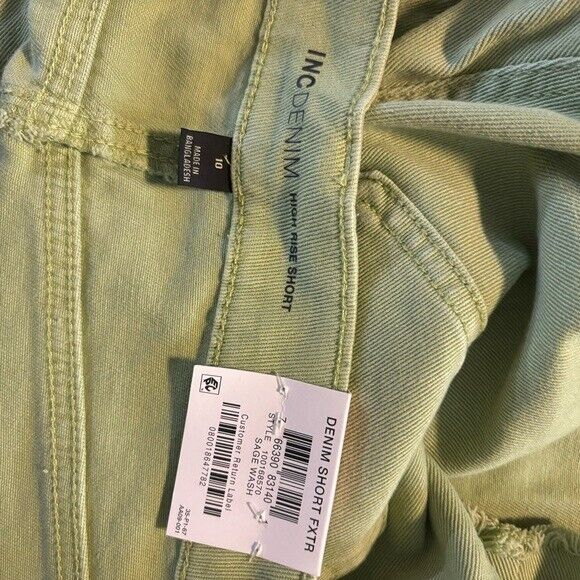 I.N.C. International Concepts Women's High Rise Distressed Hem Denim Shorts NWT