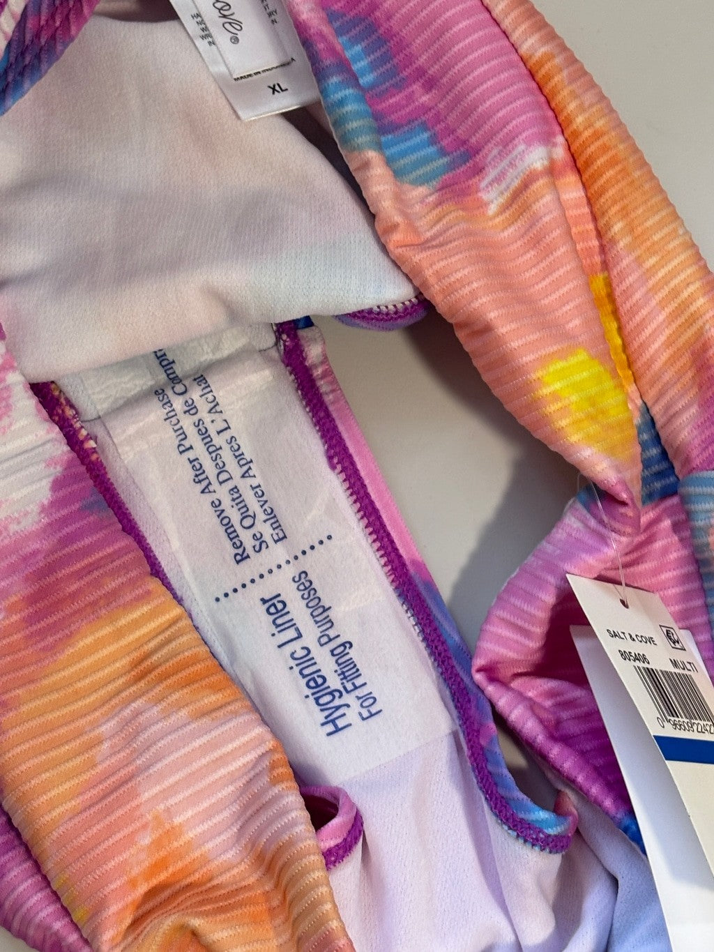 Salt + Cove Size XL Multi Tie-Dye Ribbed High Waist Bikini Bottoms NWT