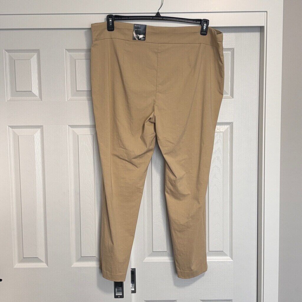 Alfani Women's Plus Size Beige Tummy-Control Pull-On Skinny Pants NWT