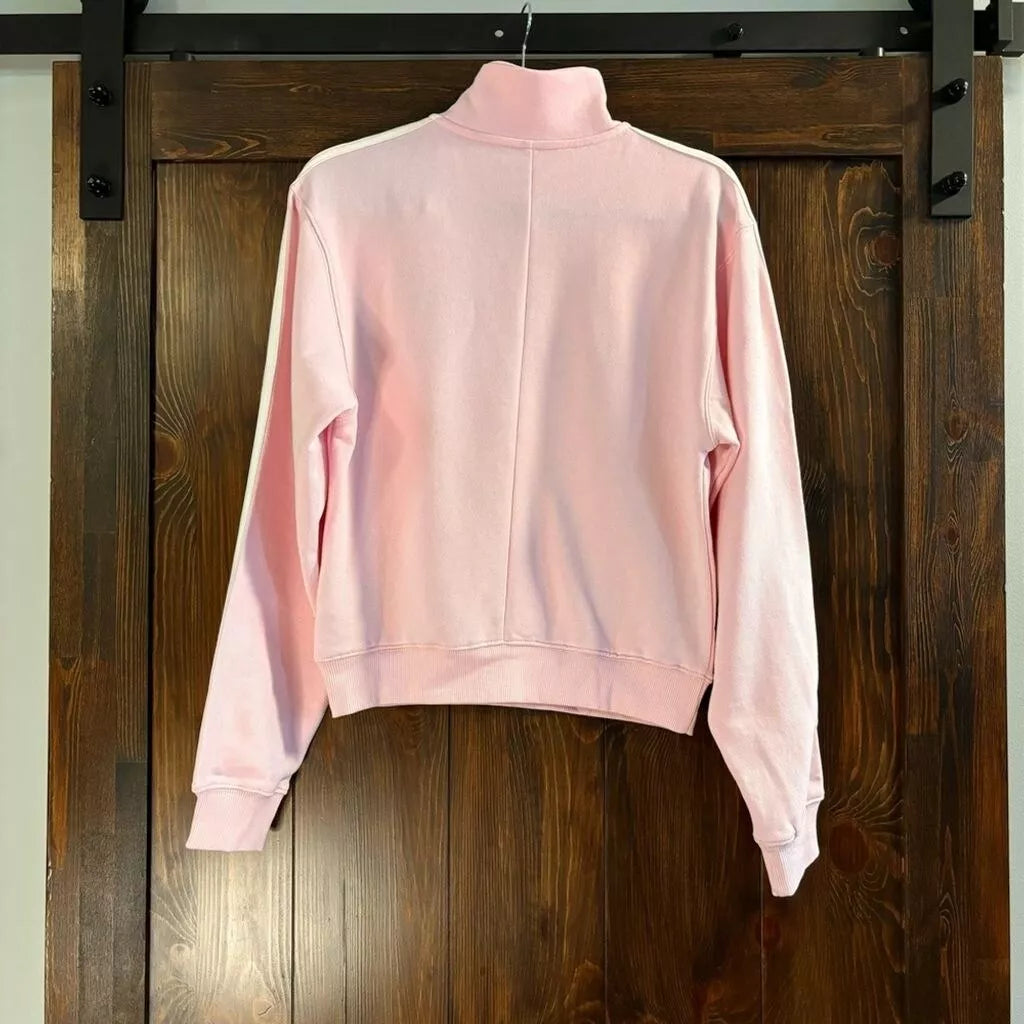 Adidas W 3S FT QZ Light Pink 1/4 Zip Sweater XS