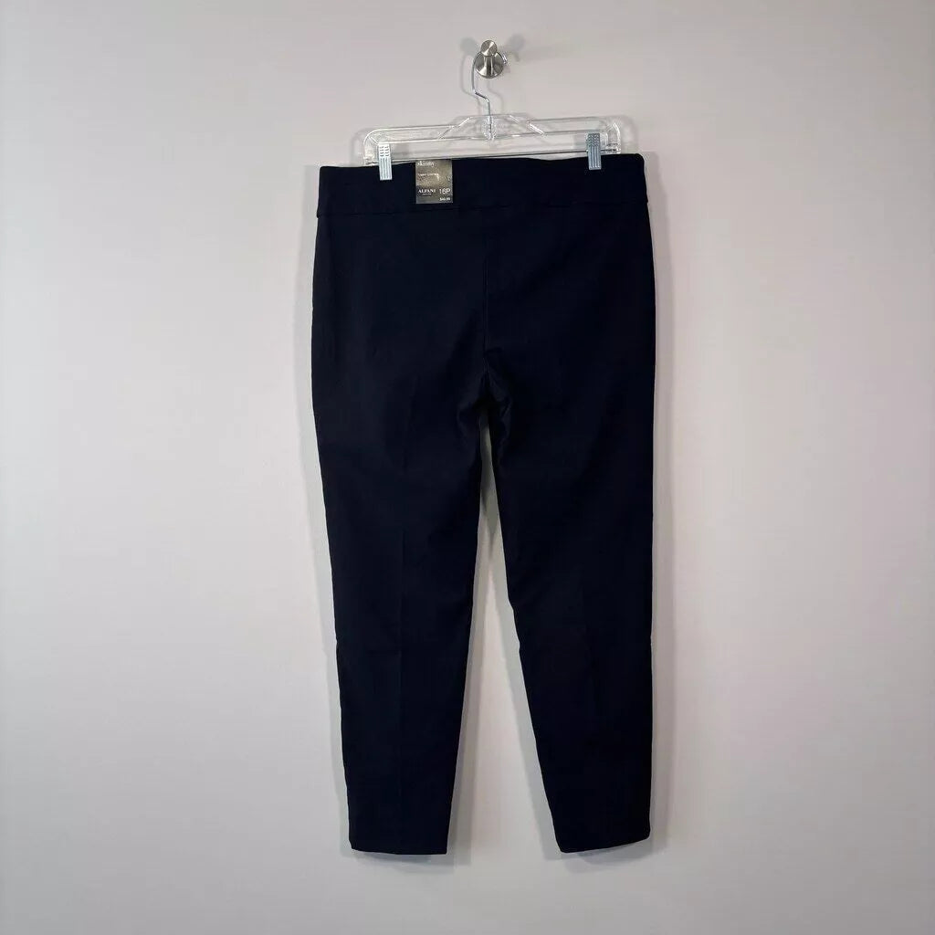 Alfani Petite Black Tummy-Control Pull-On Cropped Skinny Dress Pants