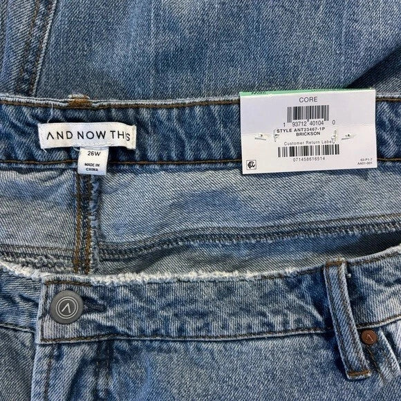 AND NOW THIS Women's Size 26W Ultra High Rise Straight Leg Jeans NWT