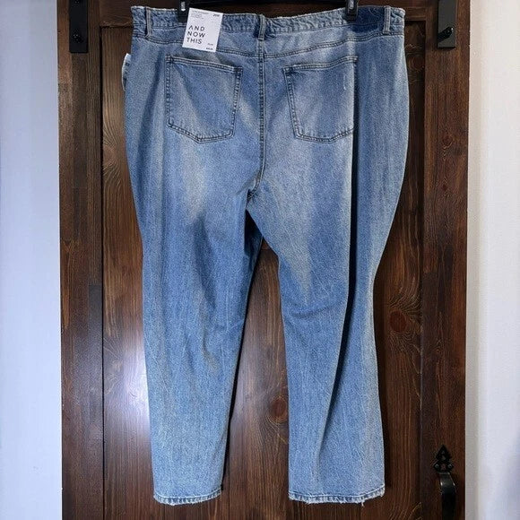 AND NOW THIS Women's Size 26W Ultra High Rise Straight Leg Jeans NWT