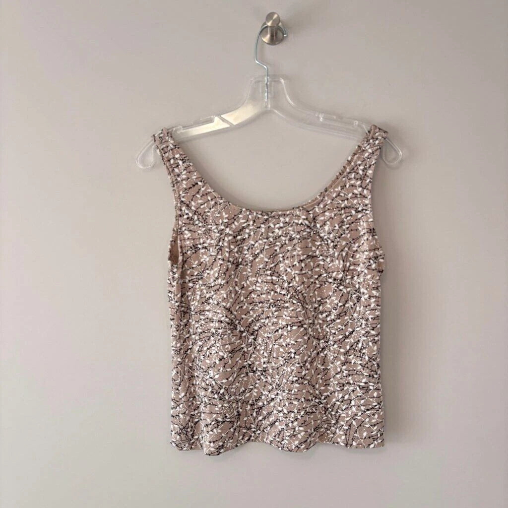 Alex Evenings Women's Printed Formal Sleeveless Top with Glitter NWT