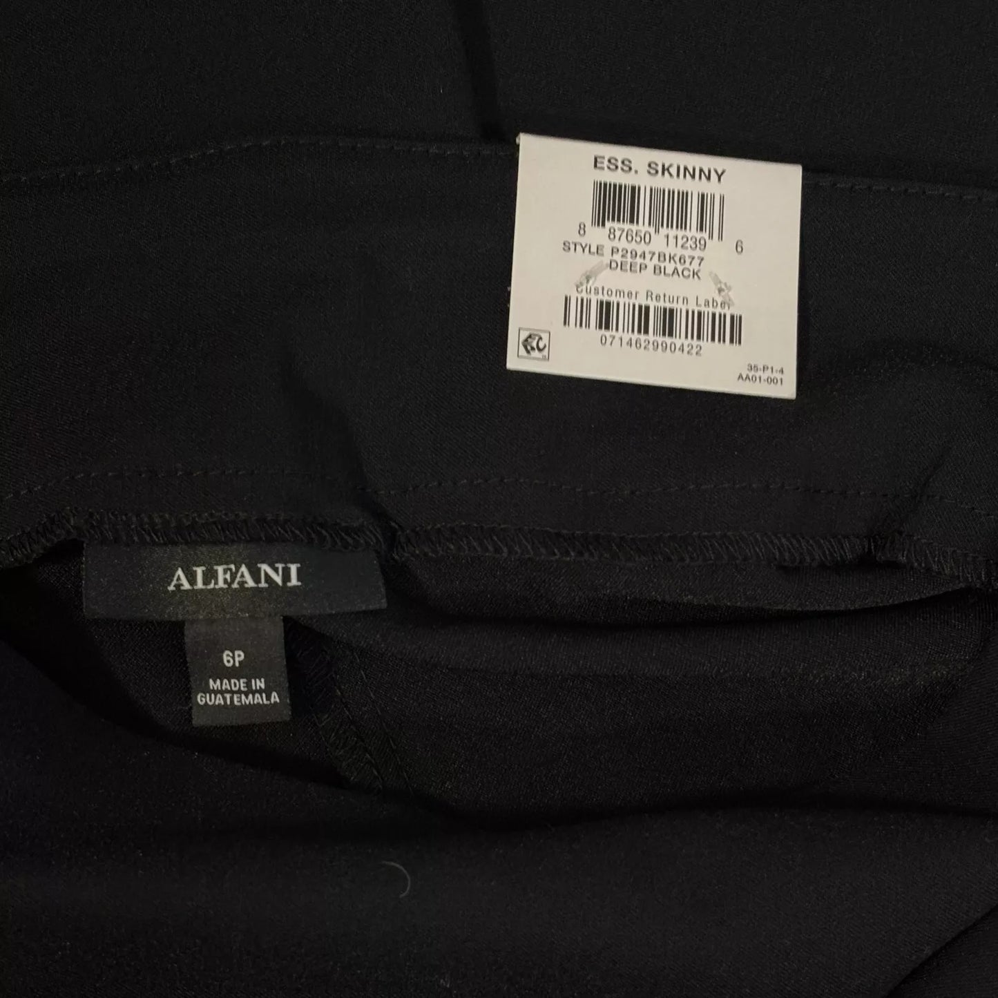 Alfani Petite Black Tummy-Control Pull-On Cropped Skinny Dress Pants