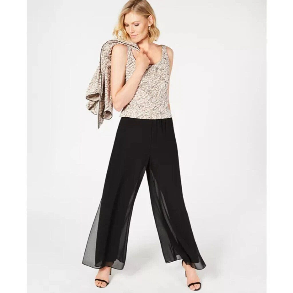 Alex Evenings Women's Printed Formal Sleeveless Top with Glitter NWT