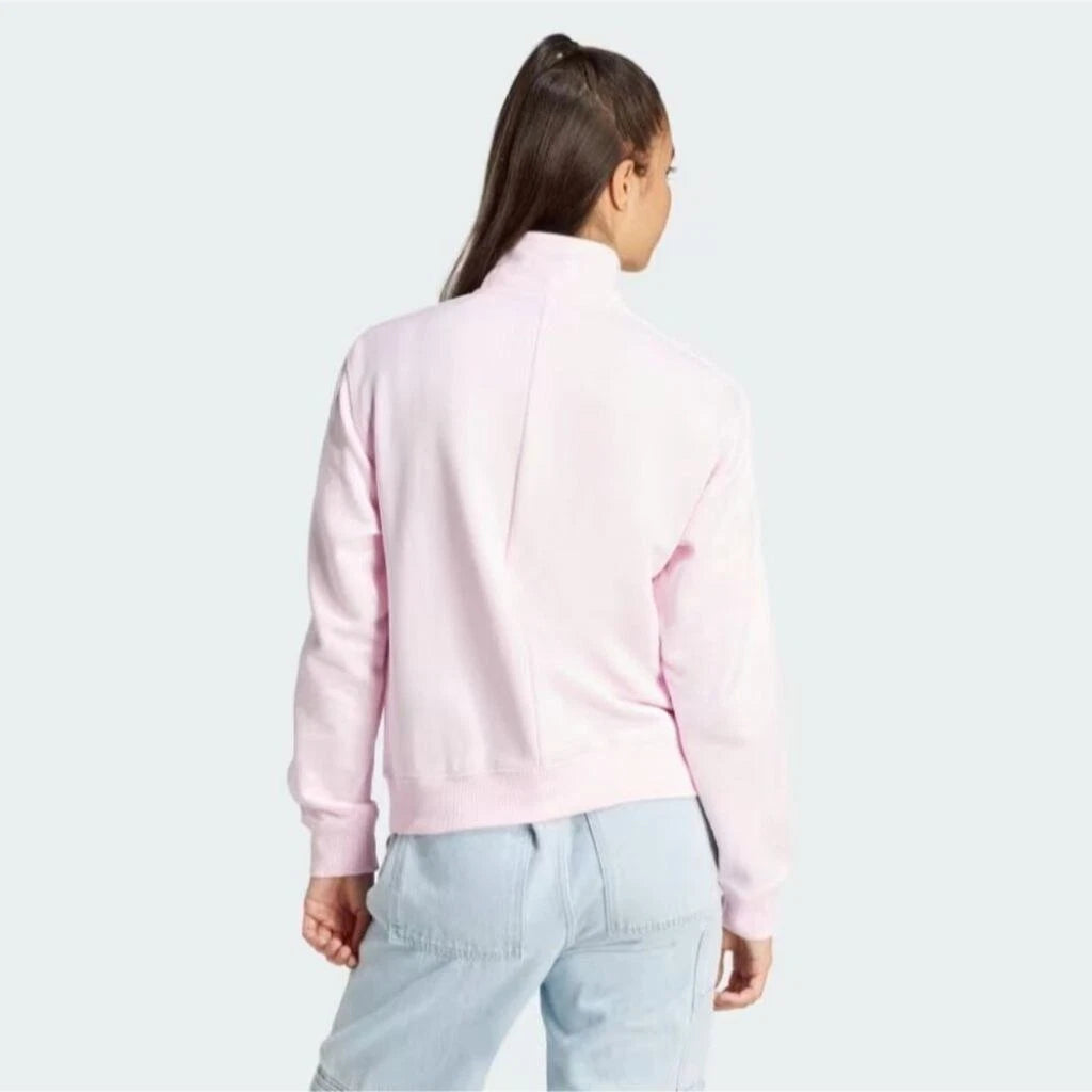 Adidas W 3S FT QZ Light Pink 1/4 Zip Sweater XS