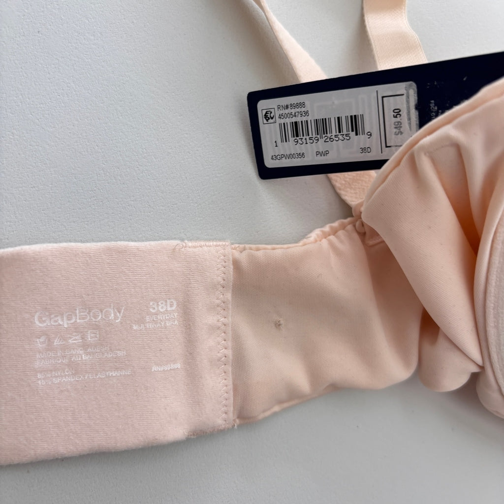 GAP GapBody Women's Light Pink Everyday Essentials Multi-Way Bra NWT
