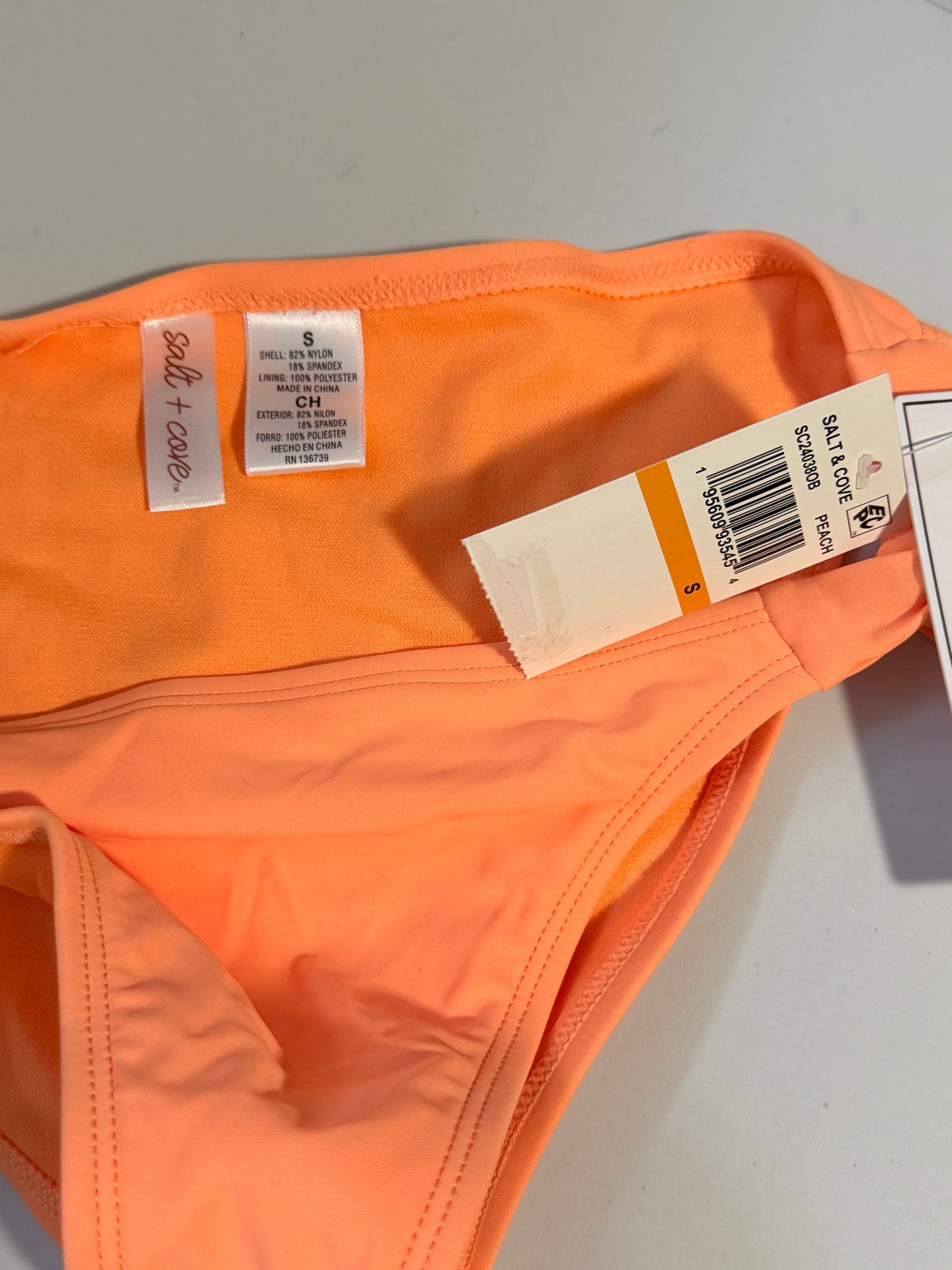Salt + Cove Size Bright Orange Side Tie Bikini Bottoms NWT