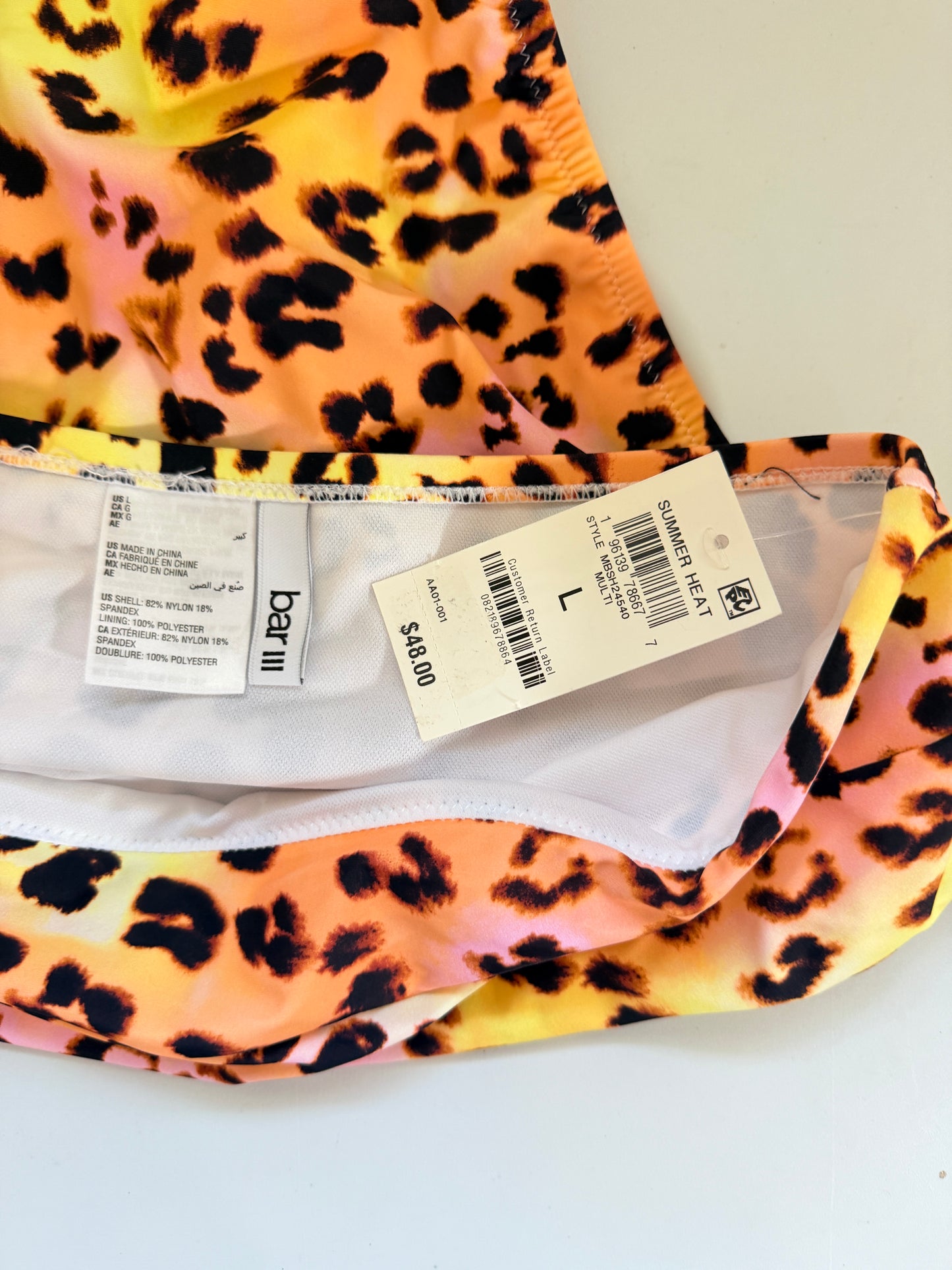 Bar III Multicolor Animal Print High Waist Bikini Bottoms NWT