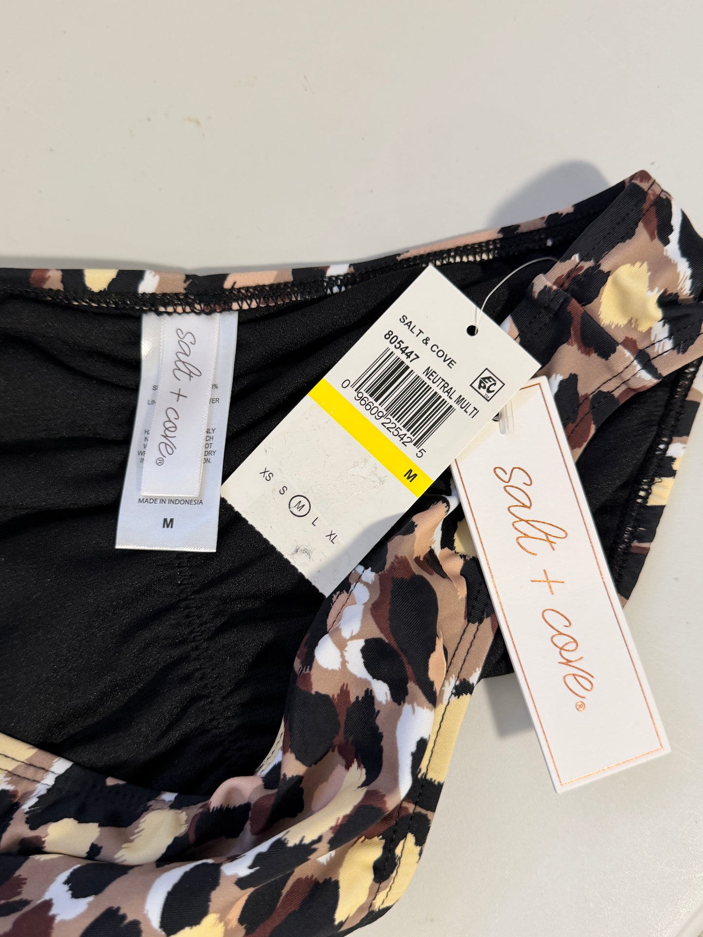 Salt + Cove Women's Size Medium Animal-Print Hipster Bikini Bottoms NWT