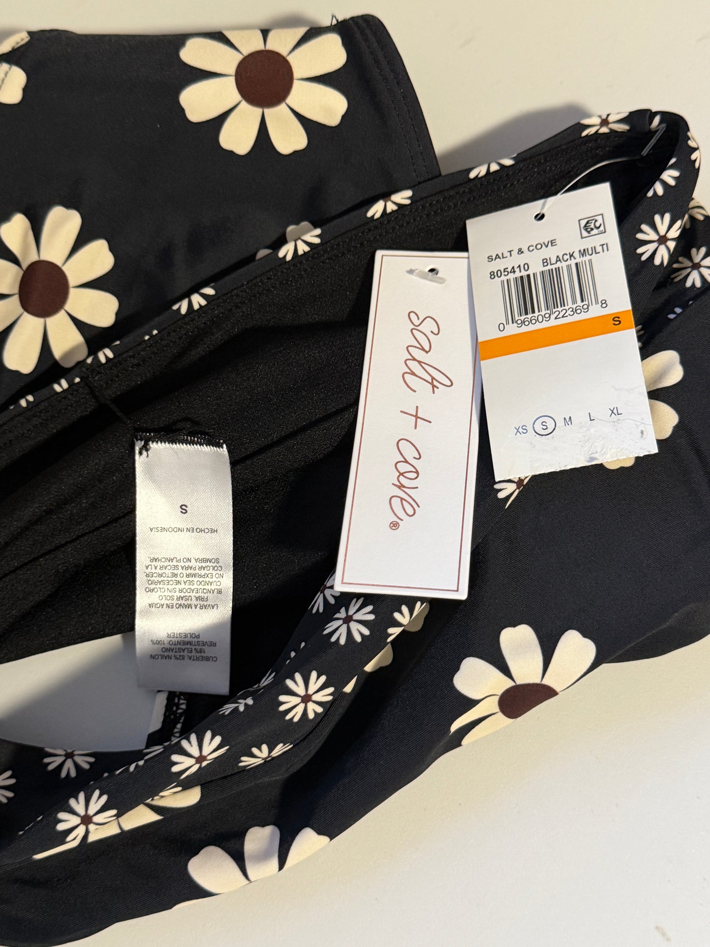 Salt & Cove Size XS Daisy Print High-Waist Bikini Bottom NWT