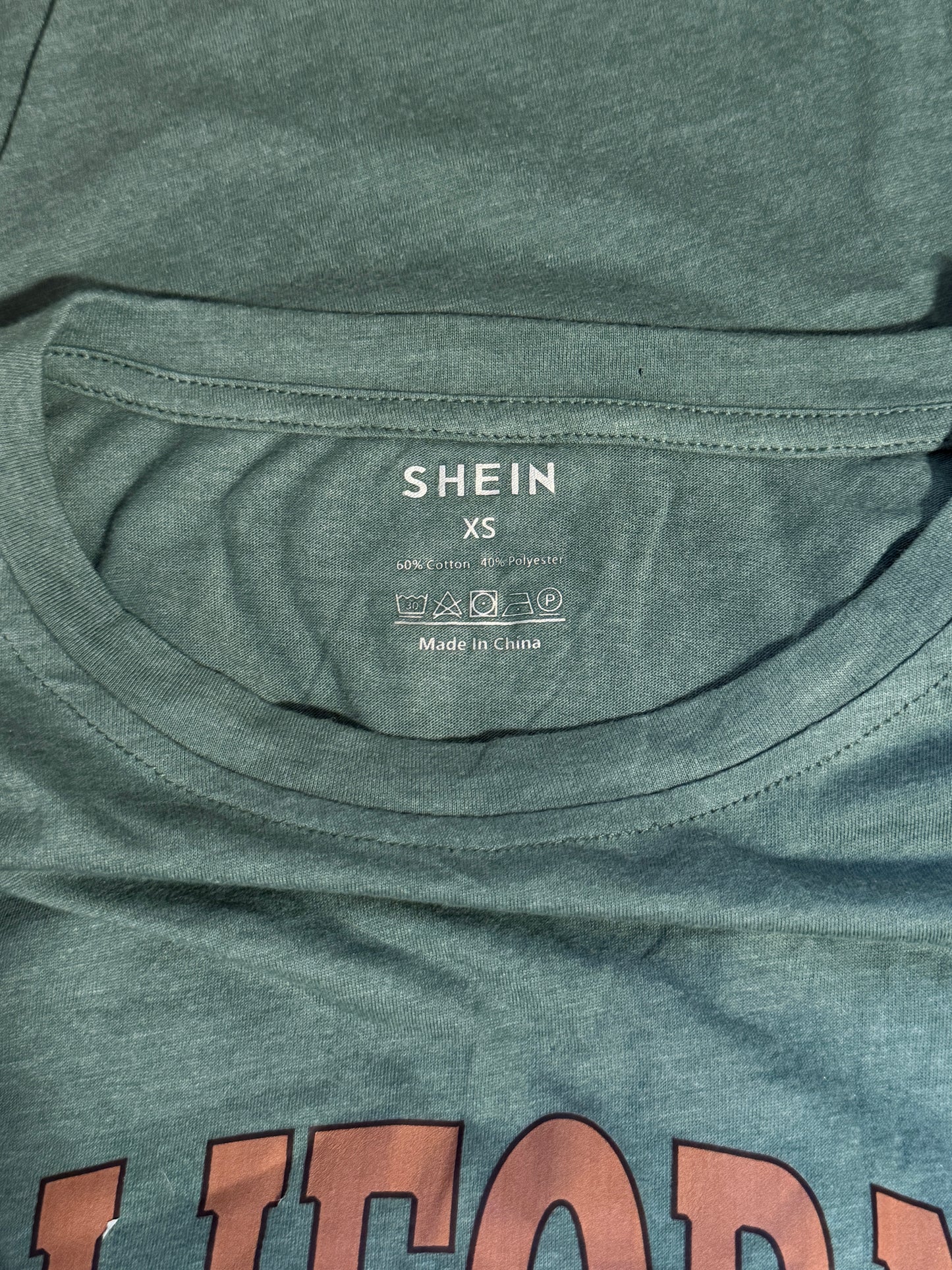 SHEIN Men's Green California Graphic Short Sleeve Casual T-Shirt NIB