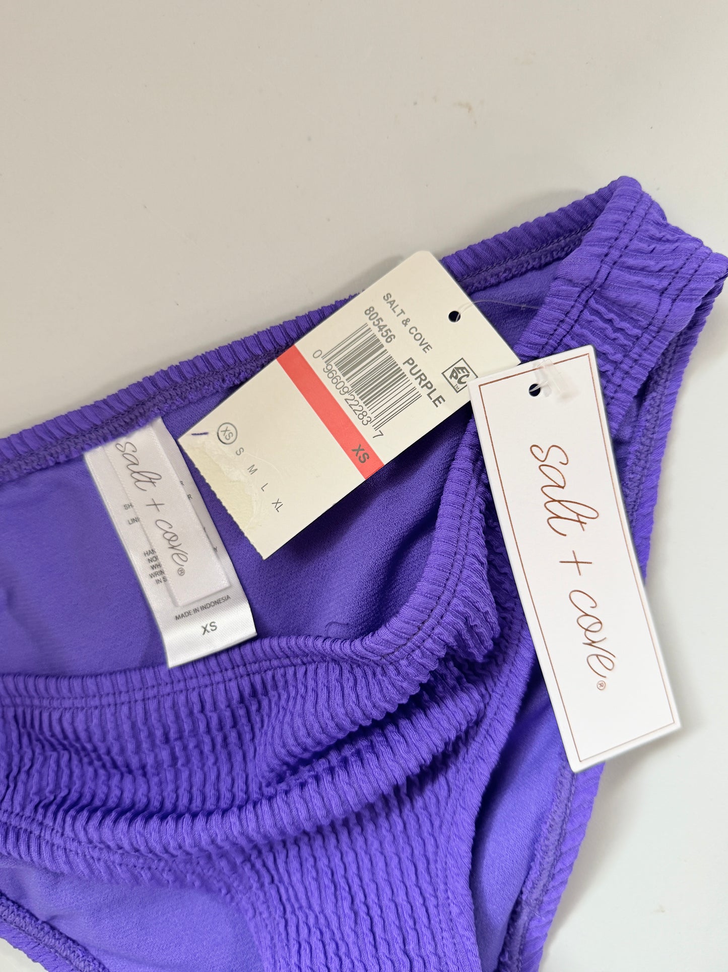 Salt + Cove Purple Ribbed Hipster Bikini Bottoms NWT