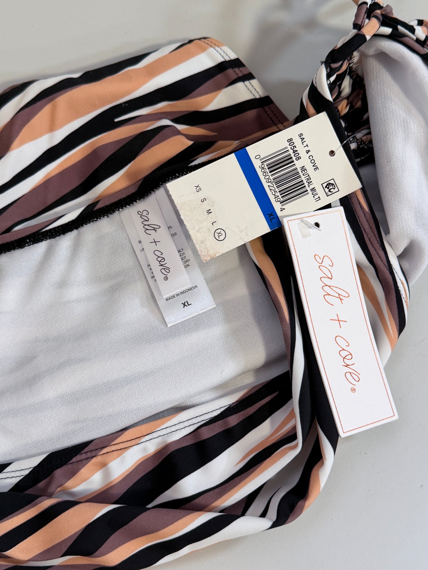 Salt + Cove Multicolor Striped Side-Tie Bikini Bottoms NWT