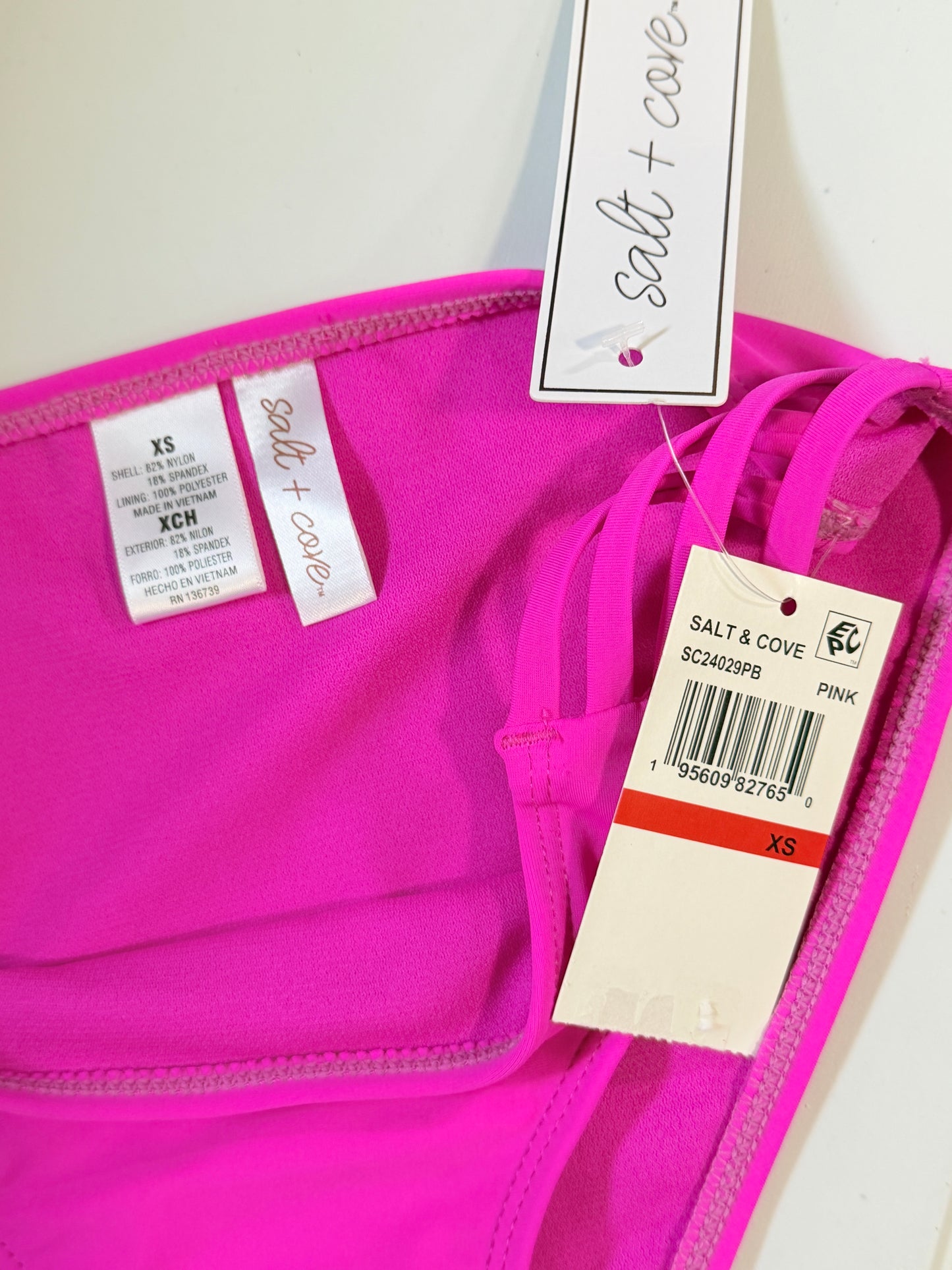 Salt + Cove Women's Strappy Hot Pink Bikini Bottoms NWT
