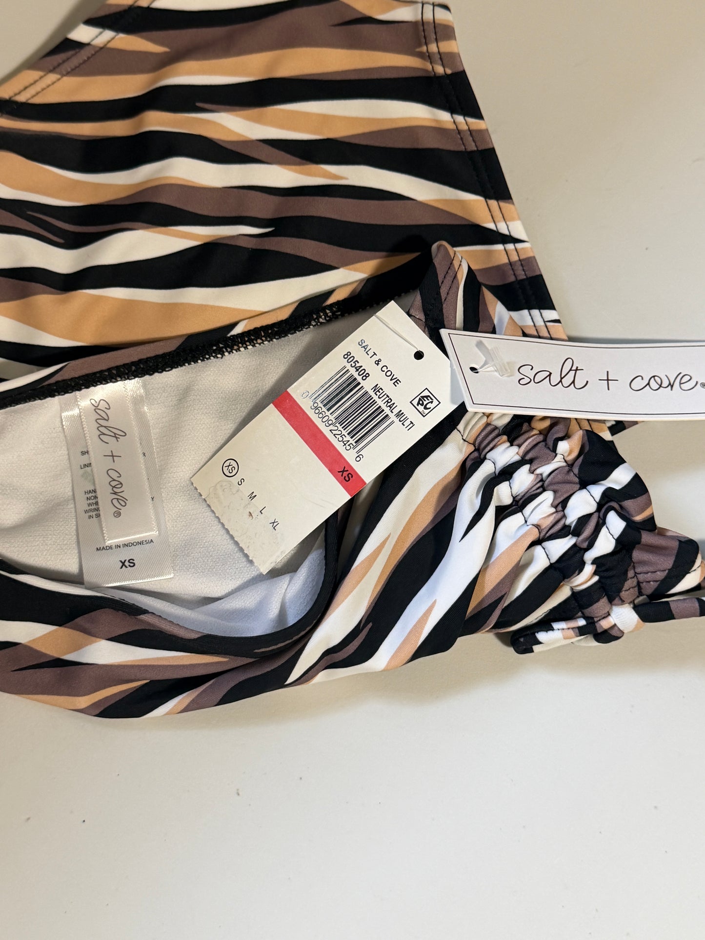 Salt + Cove Multicolor Striped Side-Tie Bikini Bottoms NWT