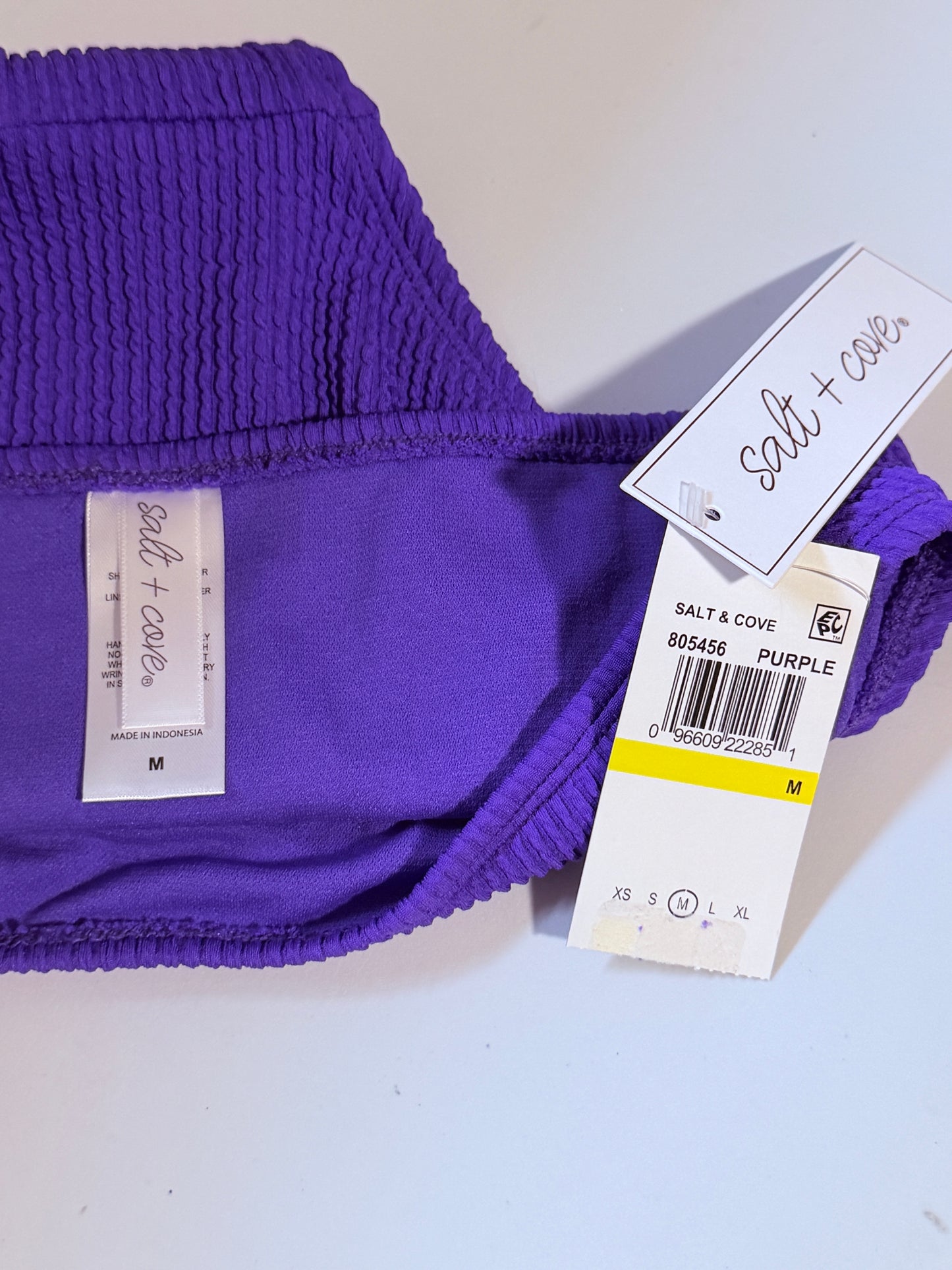 Salt + Cove Purple Ribbed Hipster Bikini Bottoms NWT