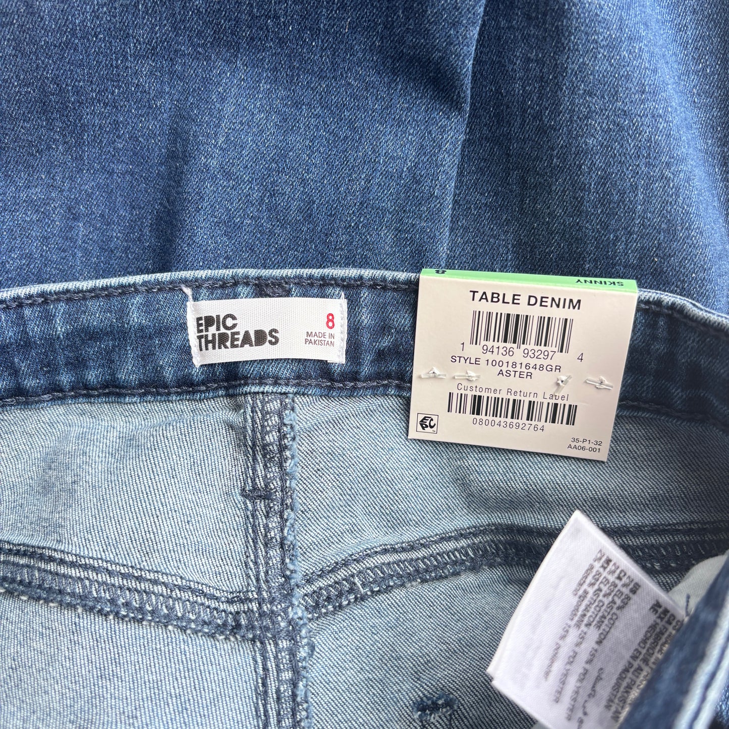 Epic Threads Big Girls Blue Aster Stretchy & Comfy Skinny Jeans NWT