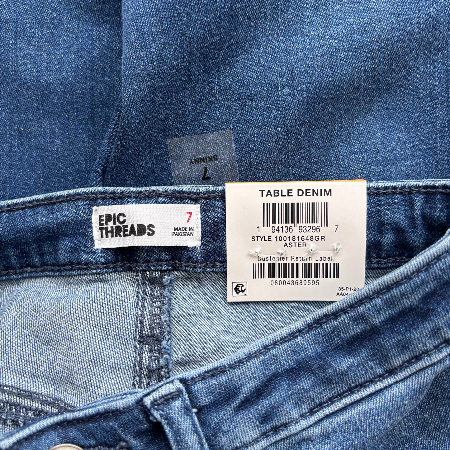 Epic Threads Big Girls Blue Aster Stretchy & Comfy Skinny Jeans NWT