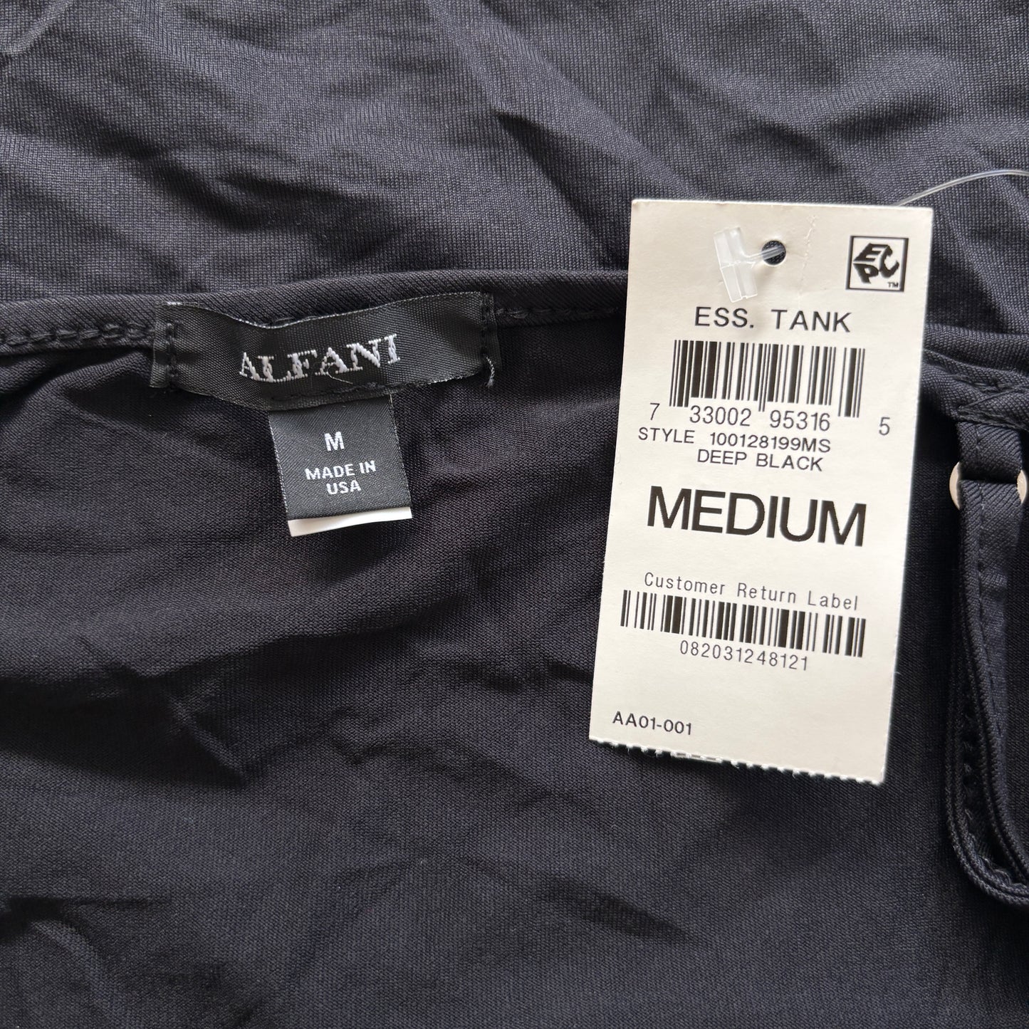 Alfani Women's Black Scoop-Neck Knit Camisole Tank NWT