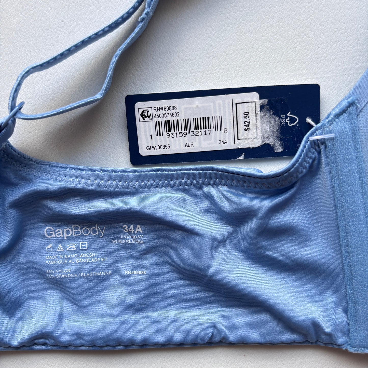 GAP GapBody Women's Blue Everyday Essentials Wireless Bra NWT