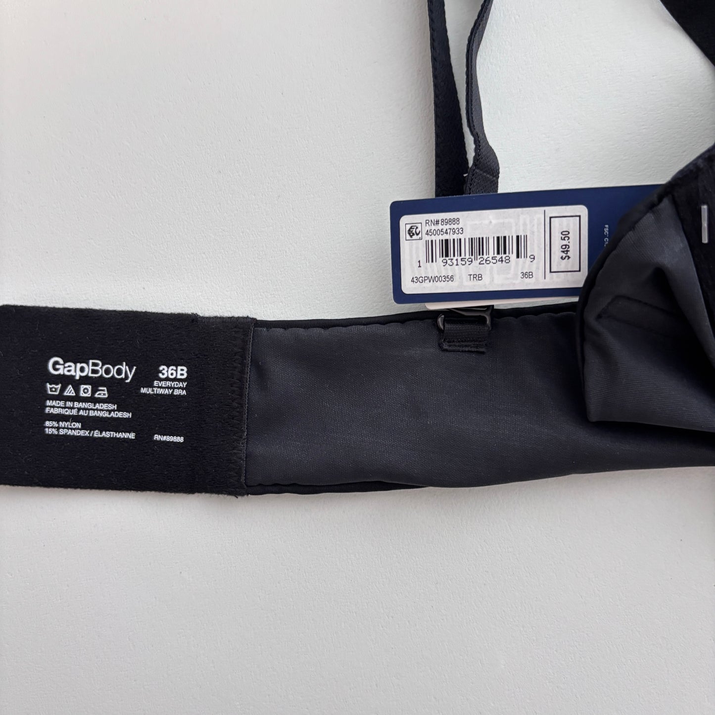 GAP GapBody Women's Black Everyday Essentials Multi-Way Bra NWT