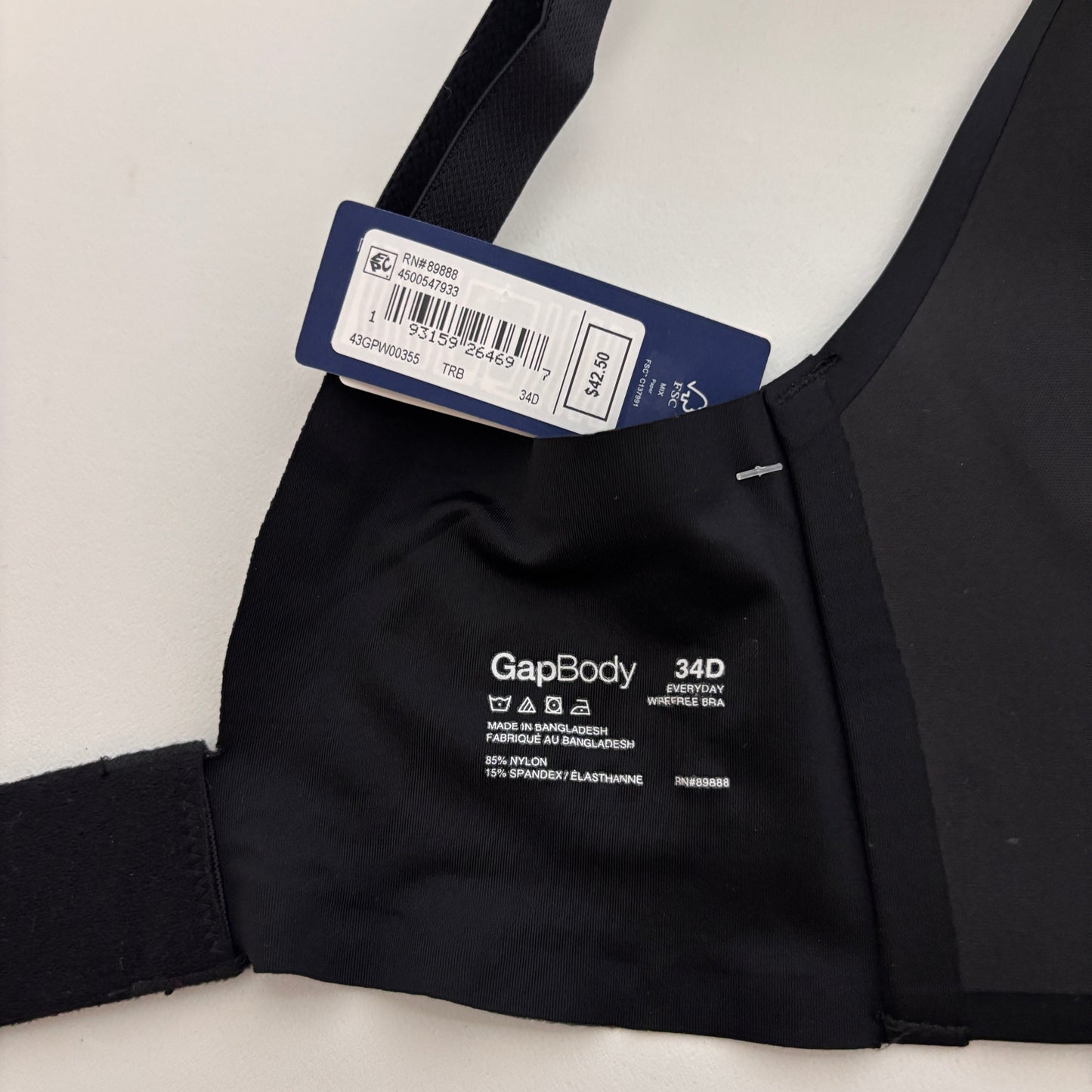 GAP GapBody Women's Black Everyday Essentials Wireless Bra NWT