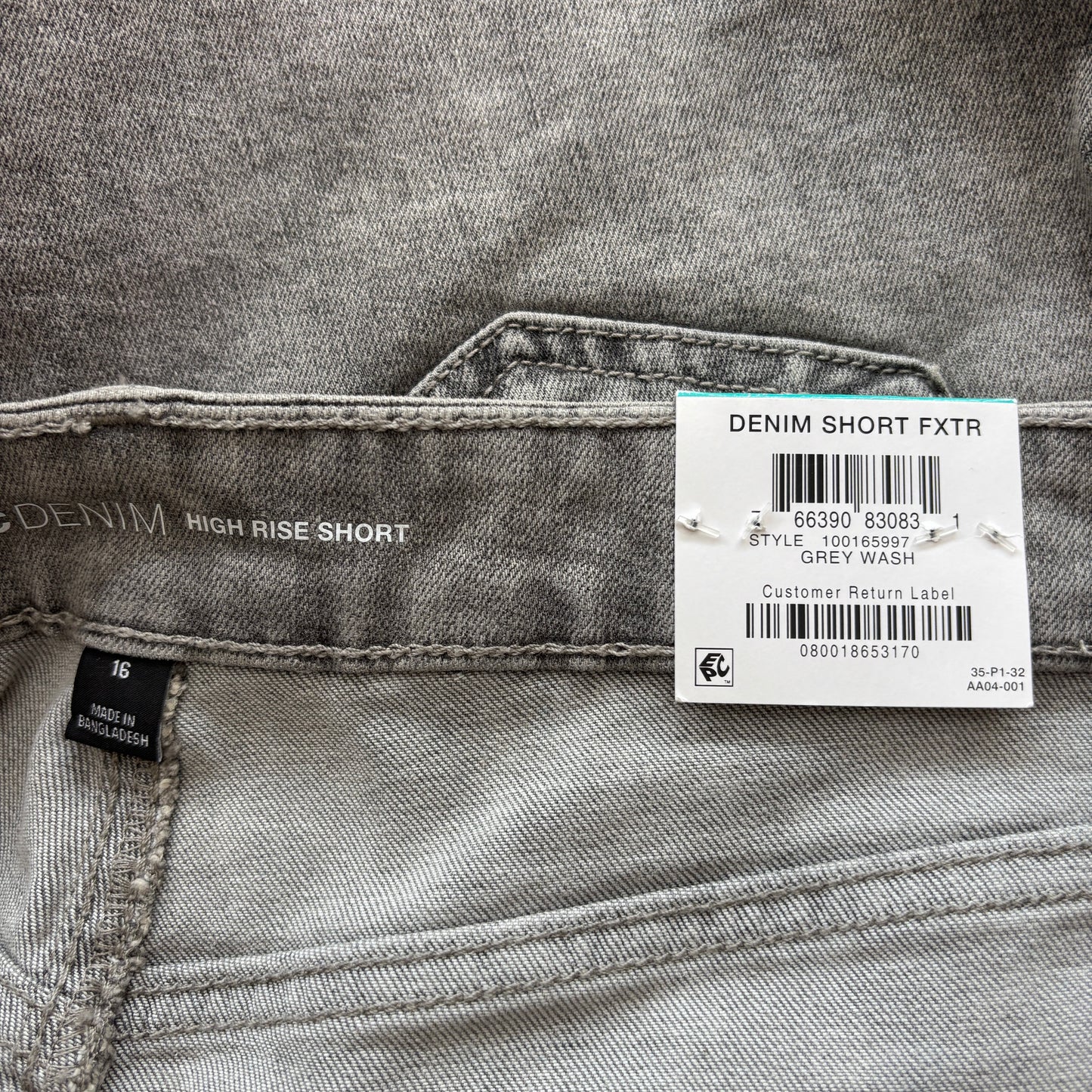 I.N.C. International Concepts Grey High Rise Frayed Hem Denim Shorts NWT