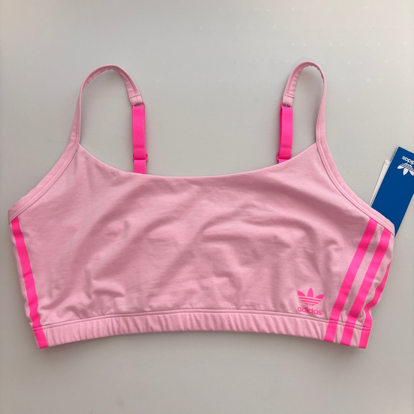 Adidas Women's Pink Comfort Flex Cotton Scoop Bralette NWT