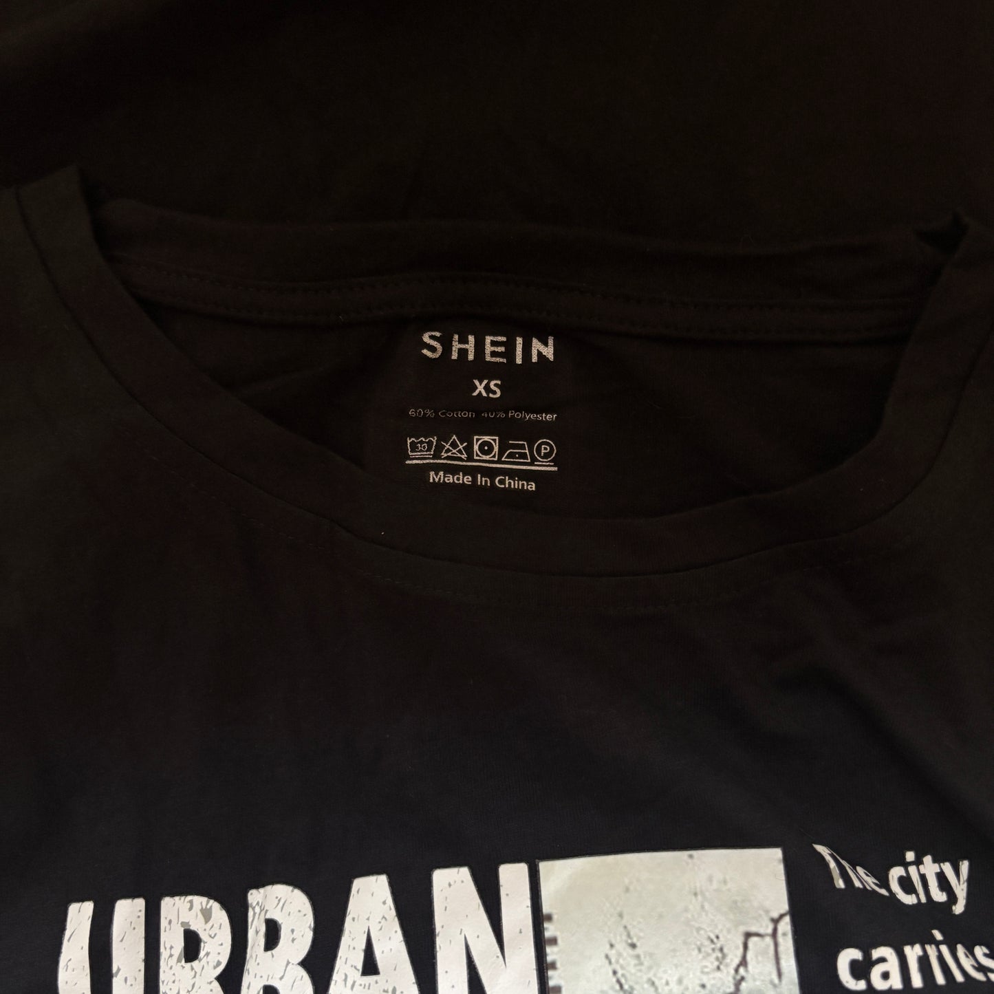 SHEIN Women's Medium Black NYC T-Shirt Brooklyn Bridge Oversized Boxy Tee NIB