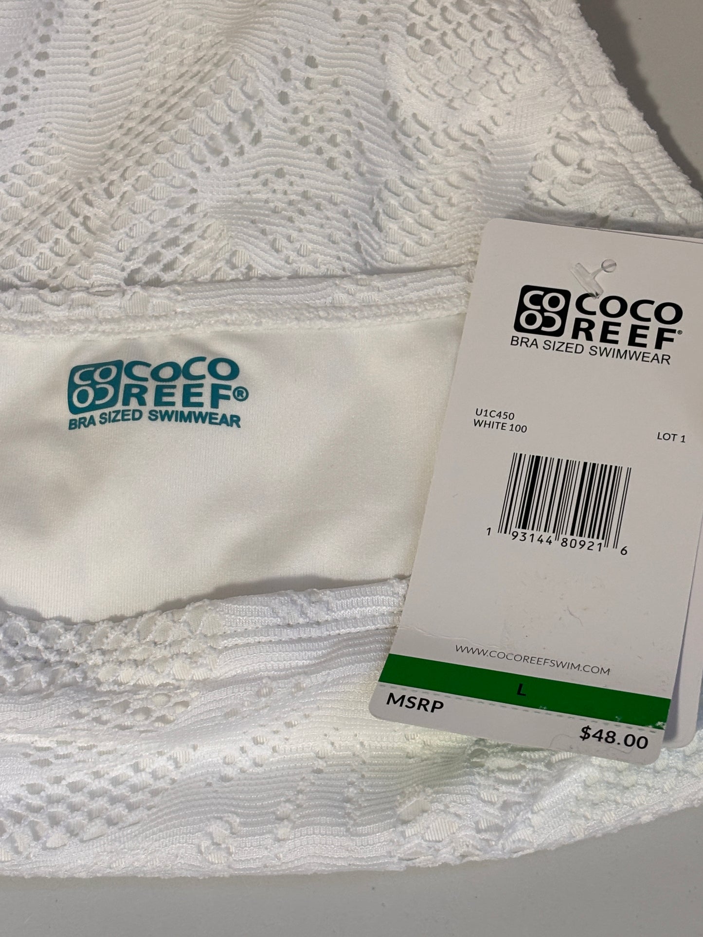 Coco Reef Women's Crochet High Leg High Waist Bikini Swim Bottom NWT