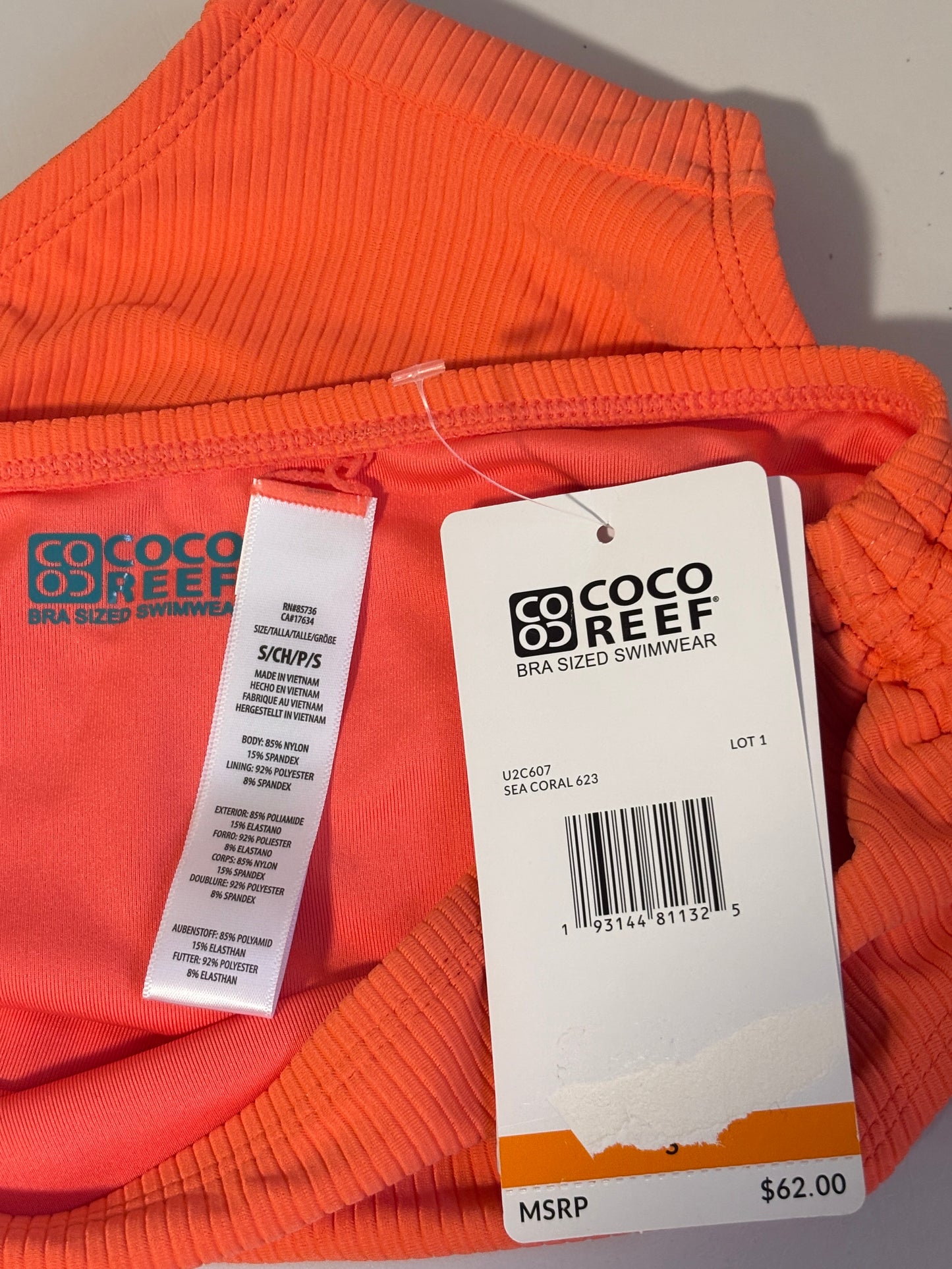 Coco Reef Women's Bright Orange Side-Tie Bikini Bottoms NWT