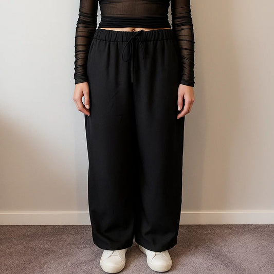 Shein Women's XXL Straight Leg Black Dress Pants w/ Elastic Waistband NIB