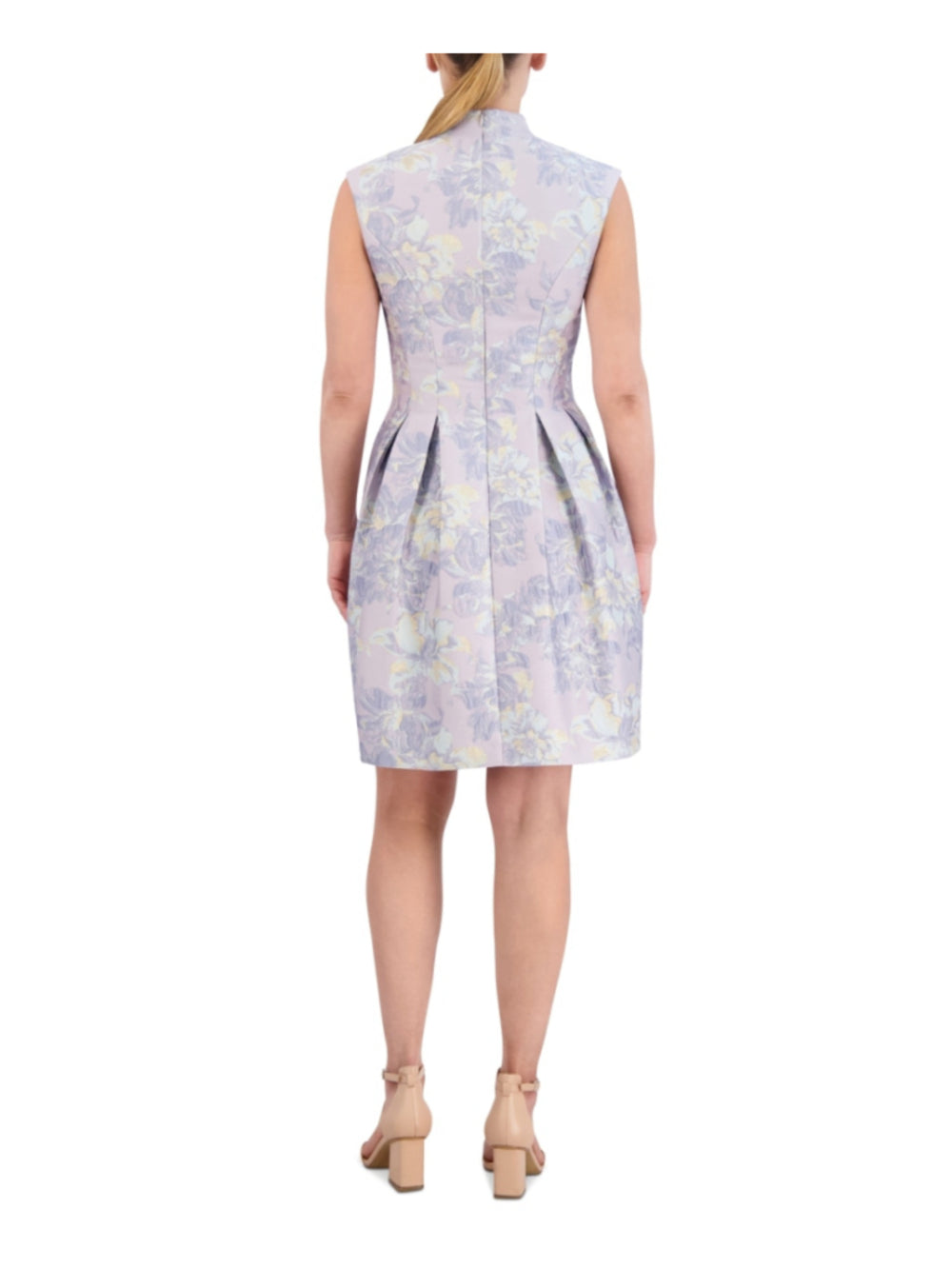 Vince Camuto Size 12 Purple Floral Jacquard Fit & Flare Dress NWT